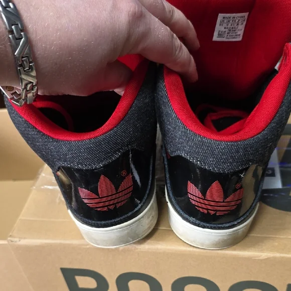 Adidas Men's Sneakers - Black and Red - Picture 4 of 5